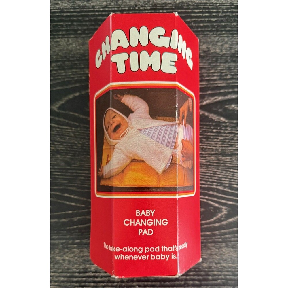 Vintage 1970s Sassy Changing Time Baby Changing Pad Hexagon Box NOS Pad Included